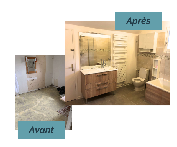 rénovation complète d'une salle de bain à Toulouse par l'artisan Dorénov31