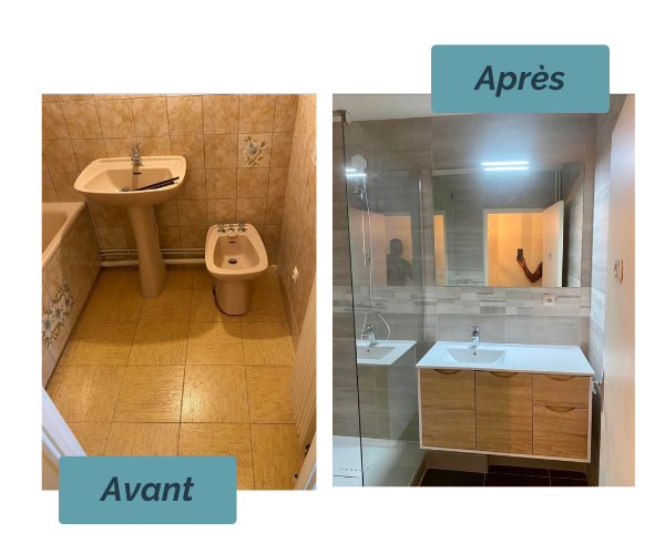 rénovation complète d'une salle de bain à Toulouse par l'artisan Dorénov31